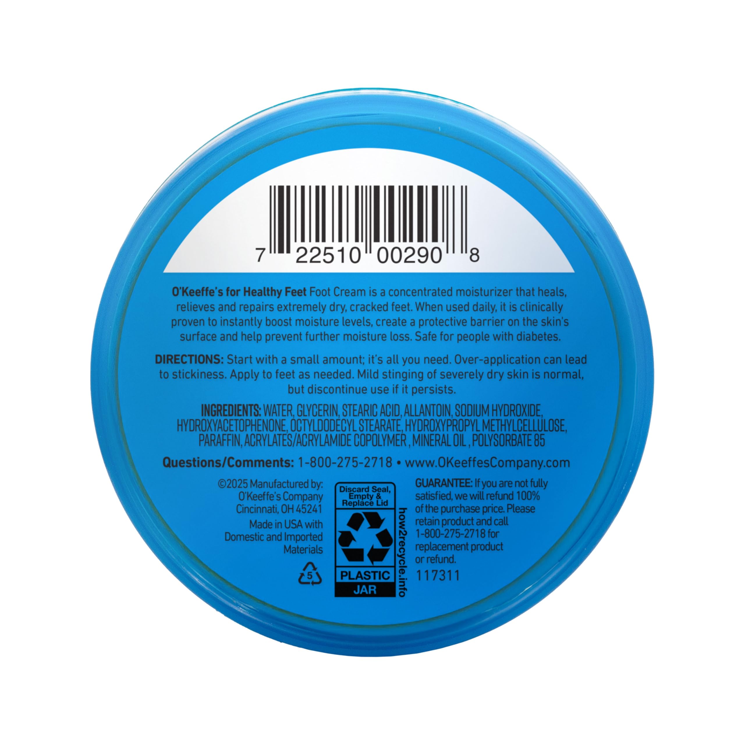 Rich, silky texture of O'Keeffe's Healthy Feet moisturizes dryness