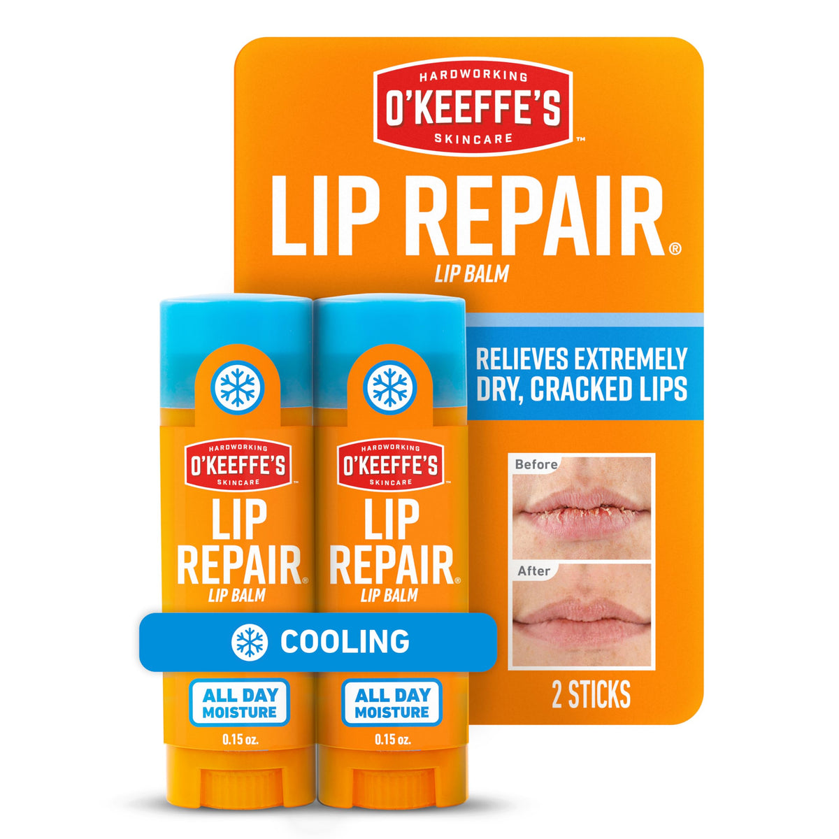 O'Keeffe's Lip Repair: bálsamo labial con enfriamiento para labios secos.