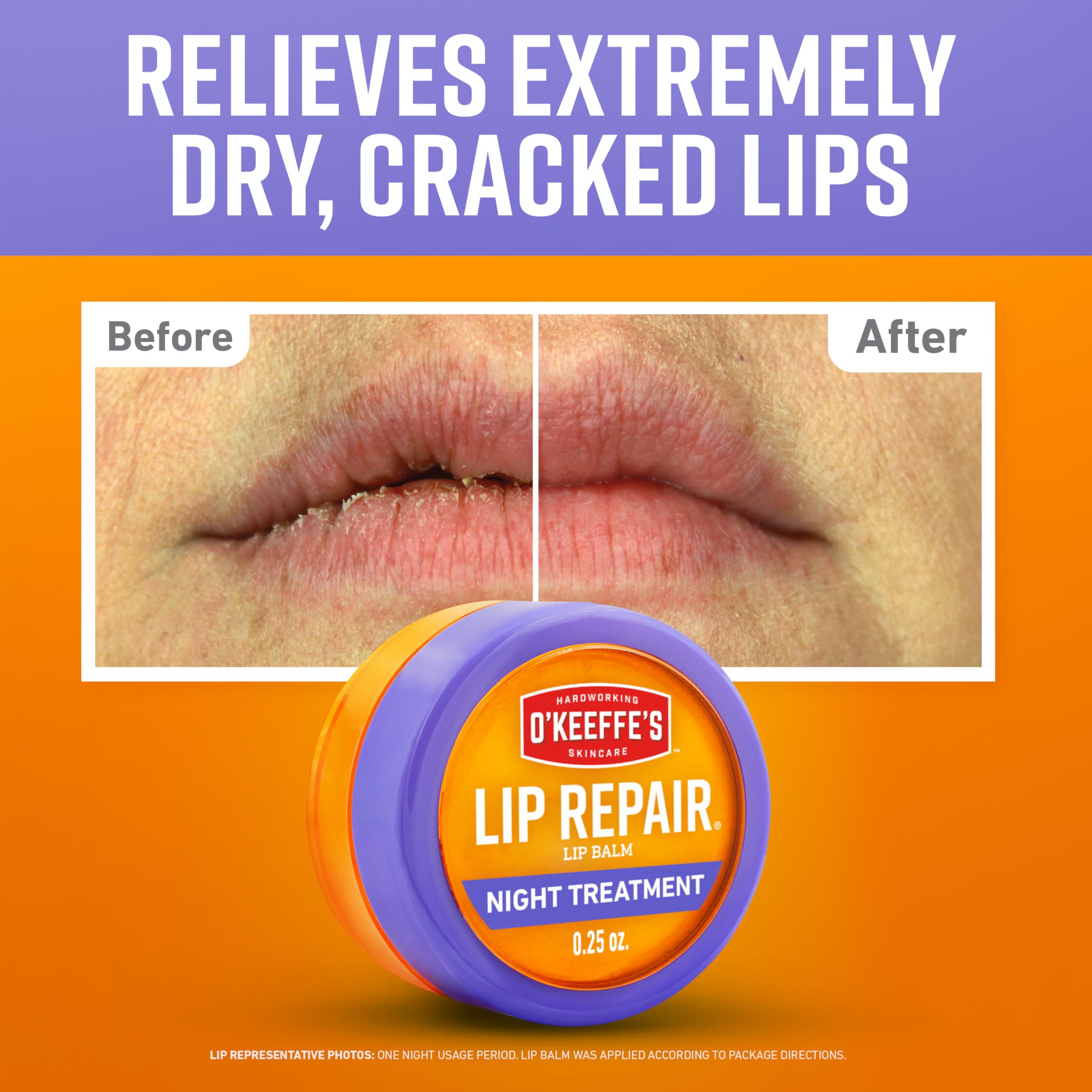 O'Keeffe's reparación de labios nocturna: aplicación suave para labios irritados durante la noche