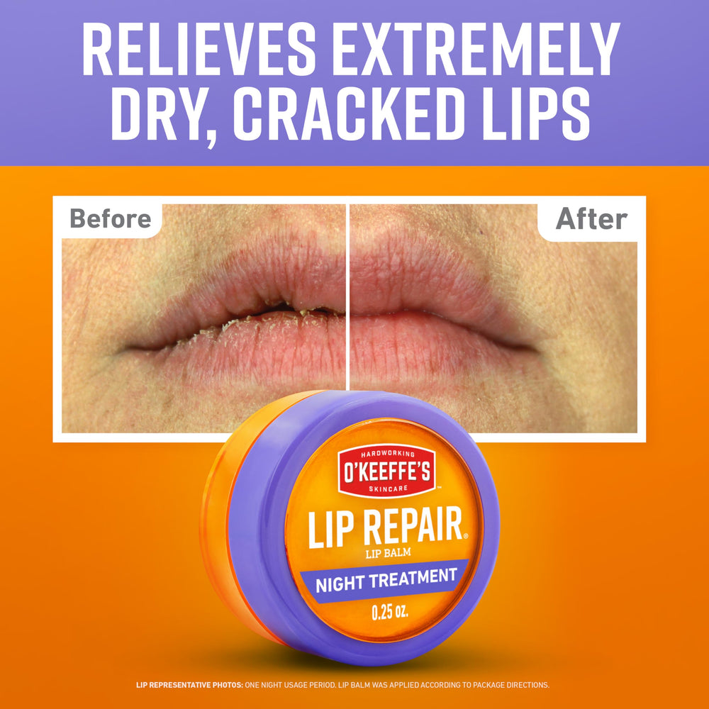 O'Keeffe's reparación de labios nocturna: aplicación suave para labios irritados durante la noche