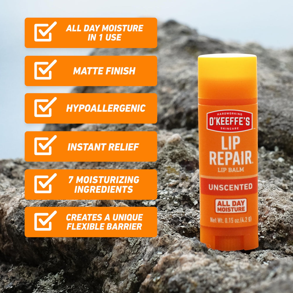 O'Keeffe's Lip Repair stick portátil para viaje