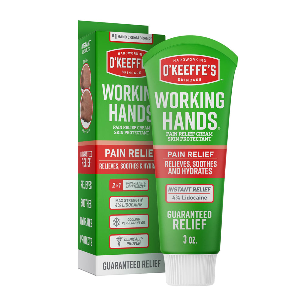 O'Keeffe's Working Hands envase listo para uso diario en manos secas.