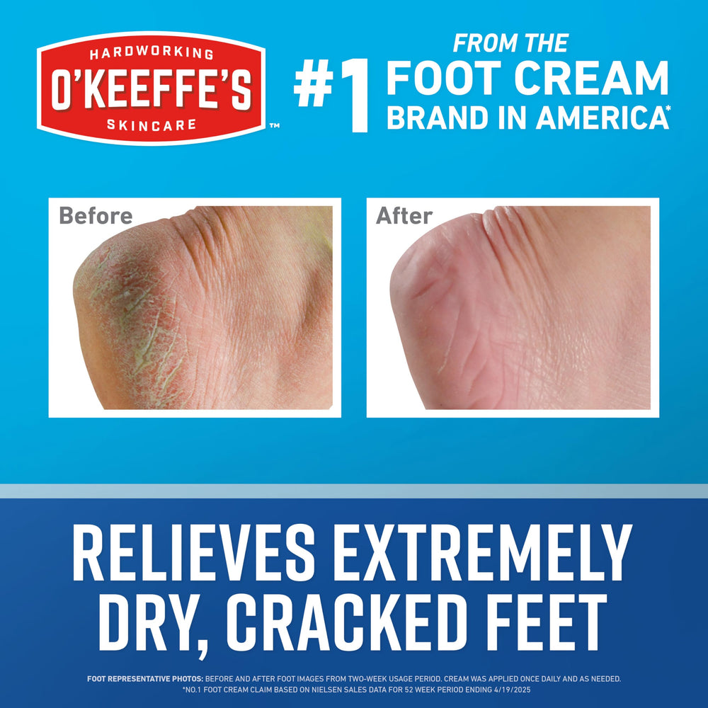O'Keeffe's Healthy Feet: aplicación de crema en pies para alivio de callos y sequedad