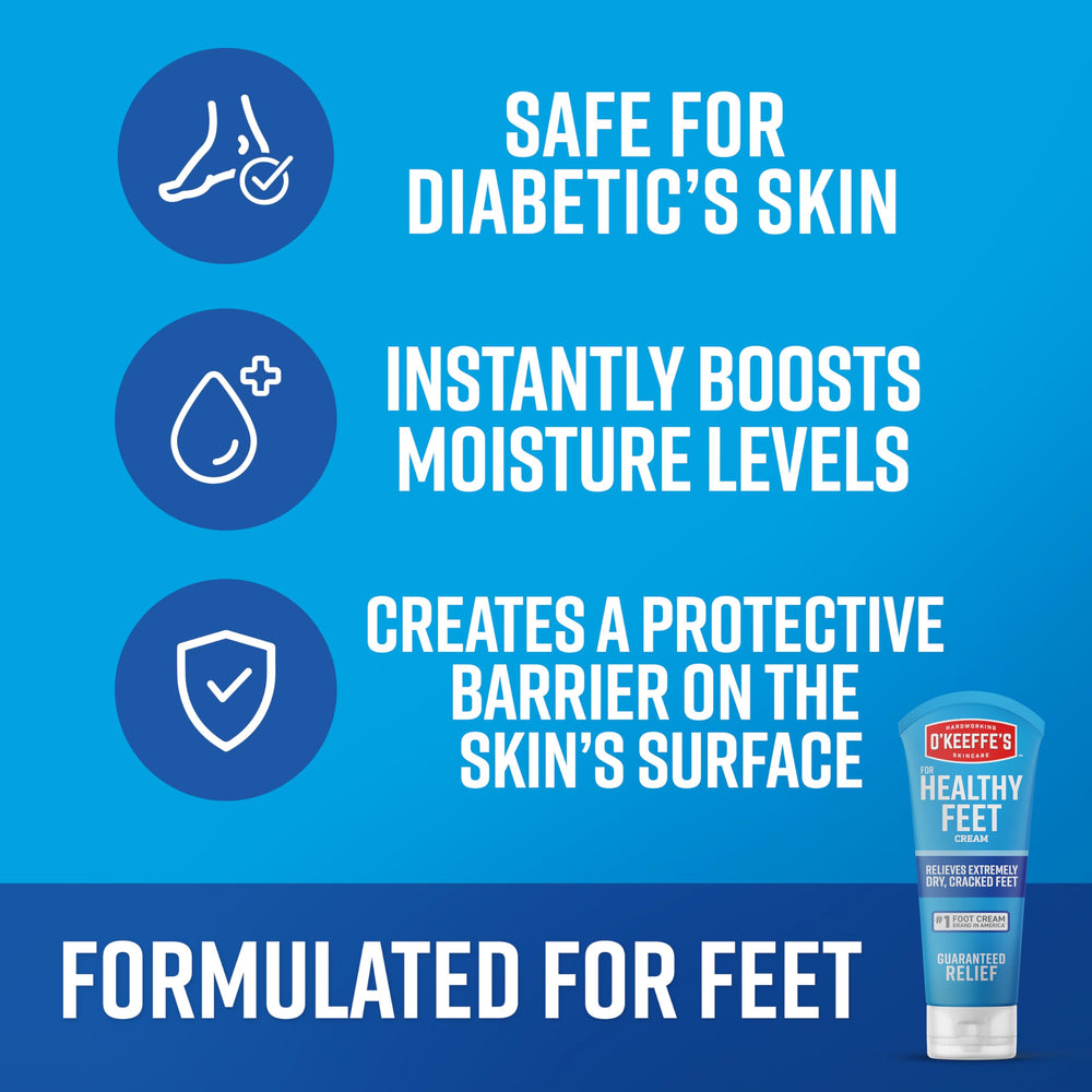 O'Keeffe's Healthy Feet: textura cremosa para una hidratación suave de la piel de los pies