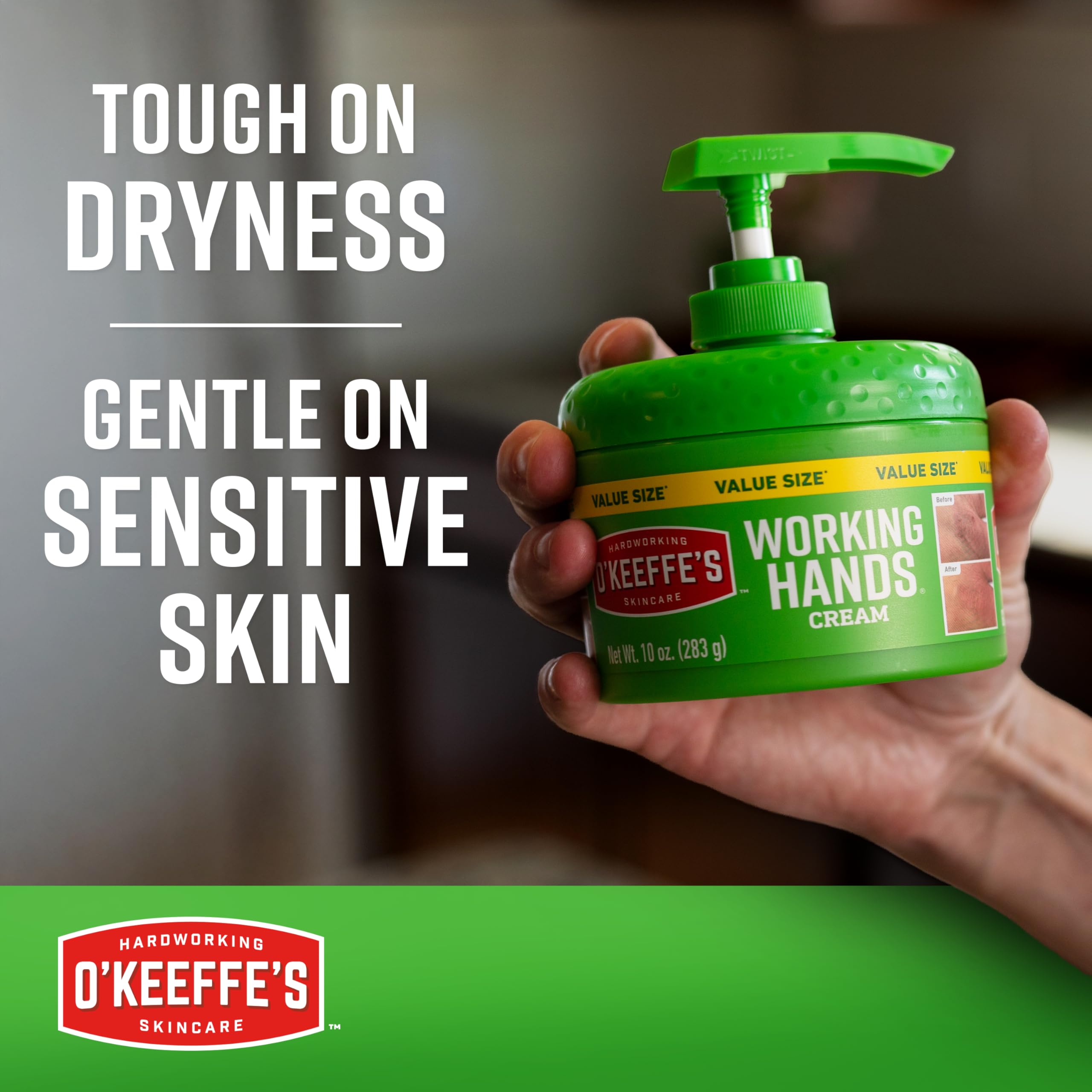 Two-week after-use result of O'Keeffe's Working Hands showing improved skin texture