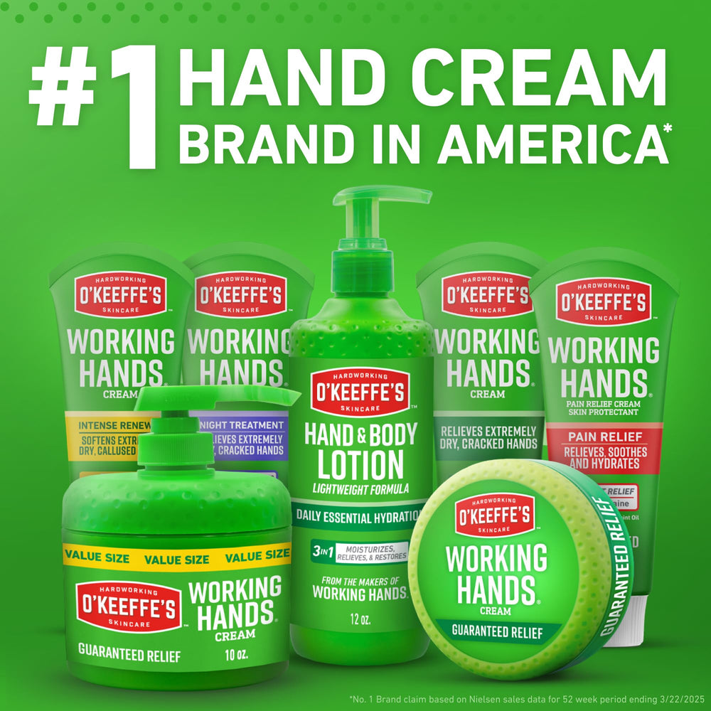 O'Keeffe's Working Hands aplicacion rapida para manos secas.