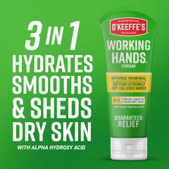 O'Keeffe's Working Hands crea una barrera que ayuda a retener la hidratacion.
