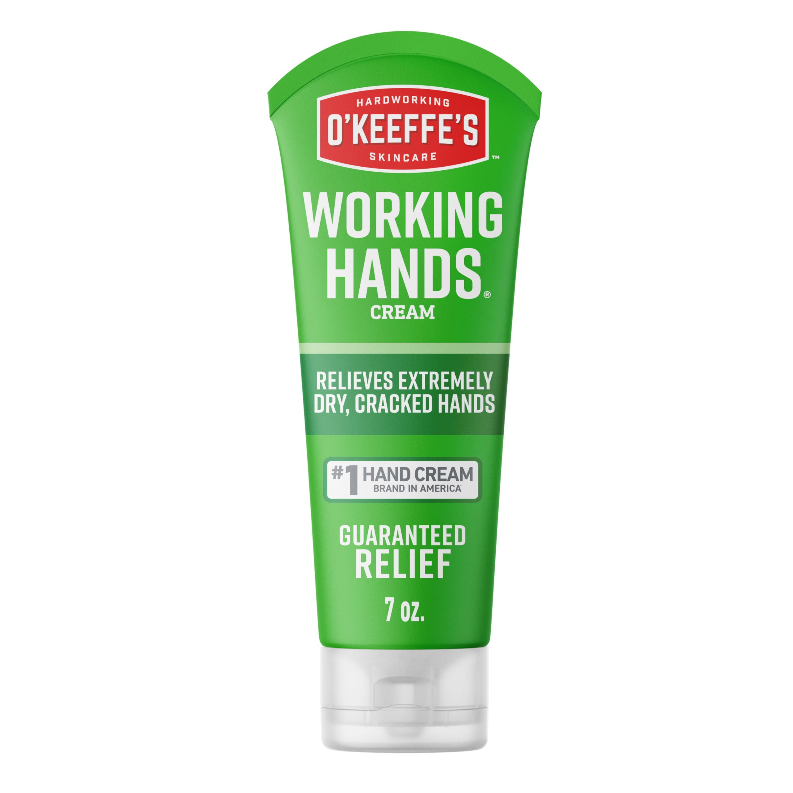 Crema de manos O'Keeffe's Working Hands en tubo de 7 oz para alivio de sequedad.