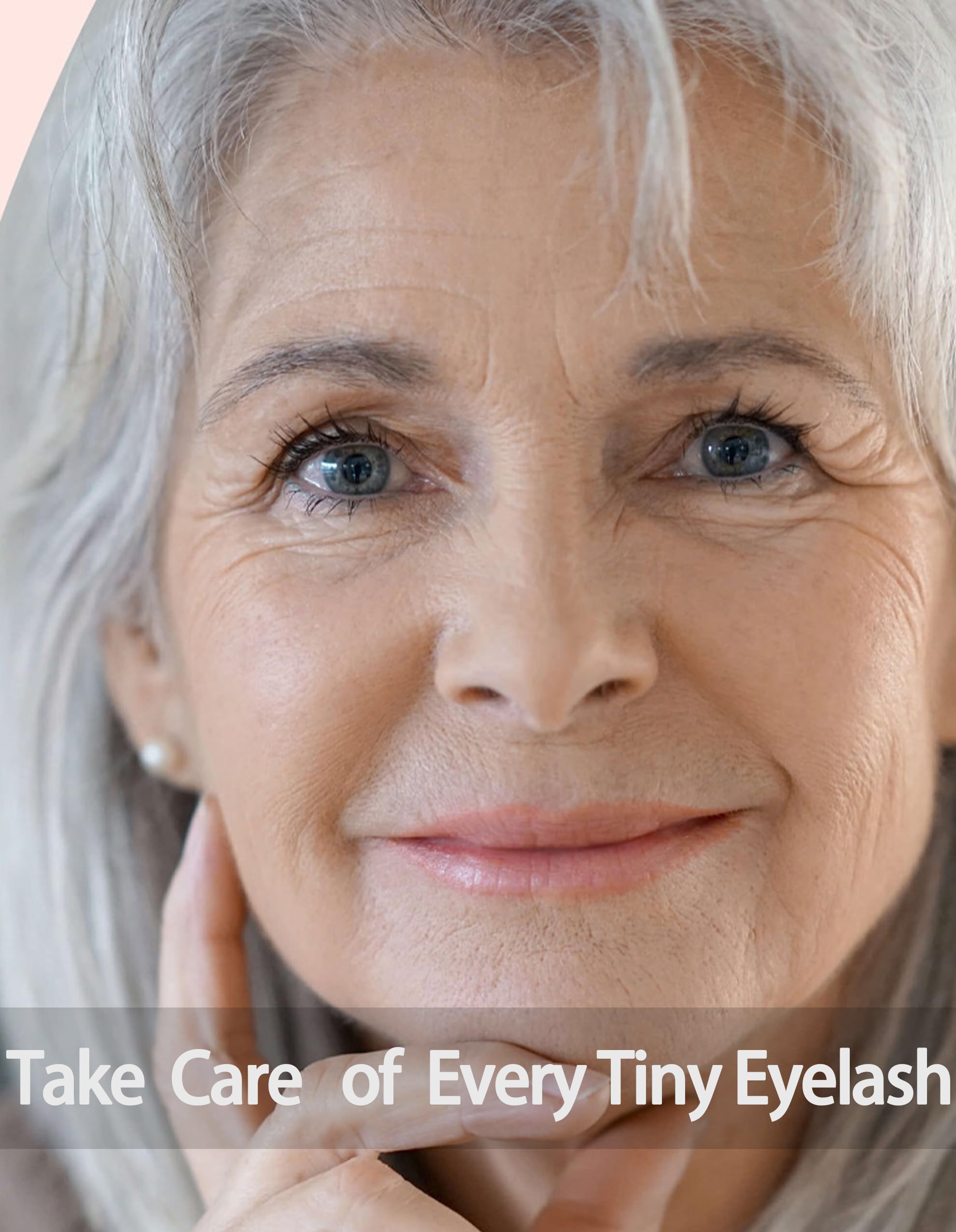 Older women benefit from Okerker Mascara, brushing tiny lashes without clumping