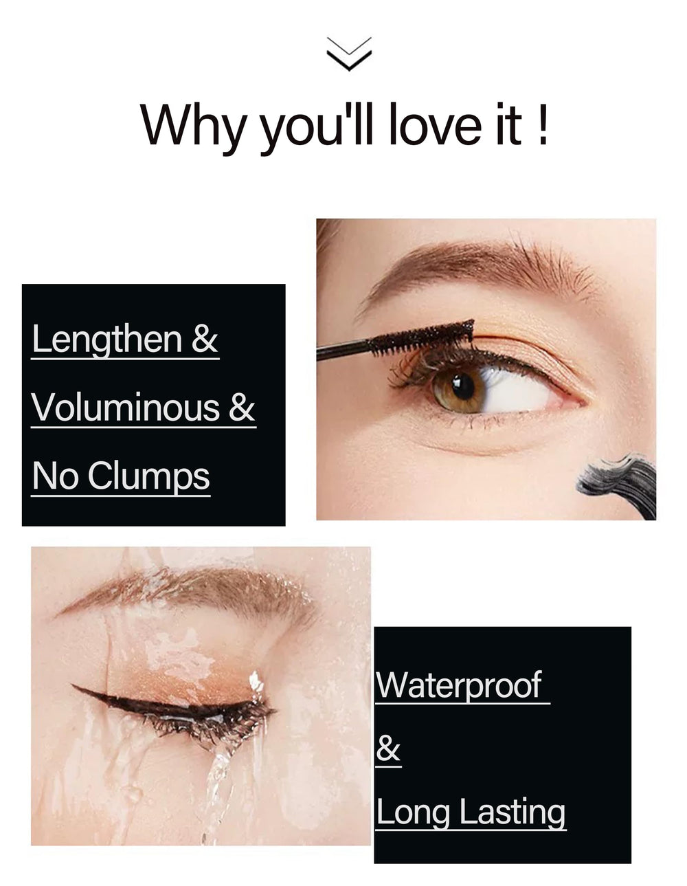 Okerker Brown Mascara suits 60+ lashes with precise, unclumped application.