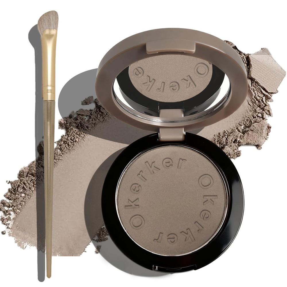 Okerker Cool Toned Contour Palette with mirror for precise shadows on fair cool skin.