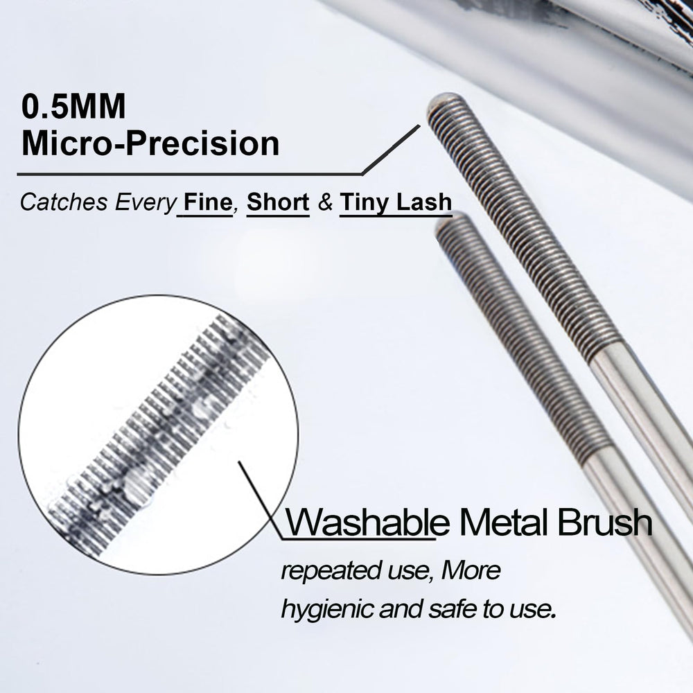 Okerker lengthening wand promotes lash separation for a natural look.