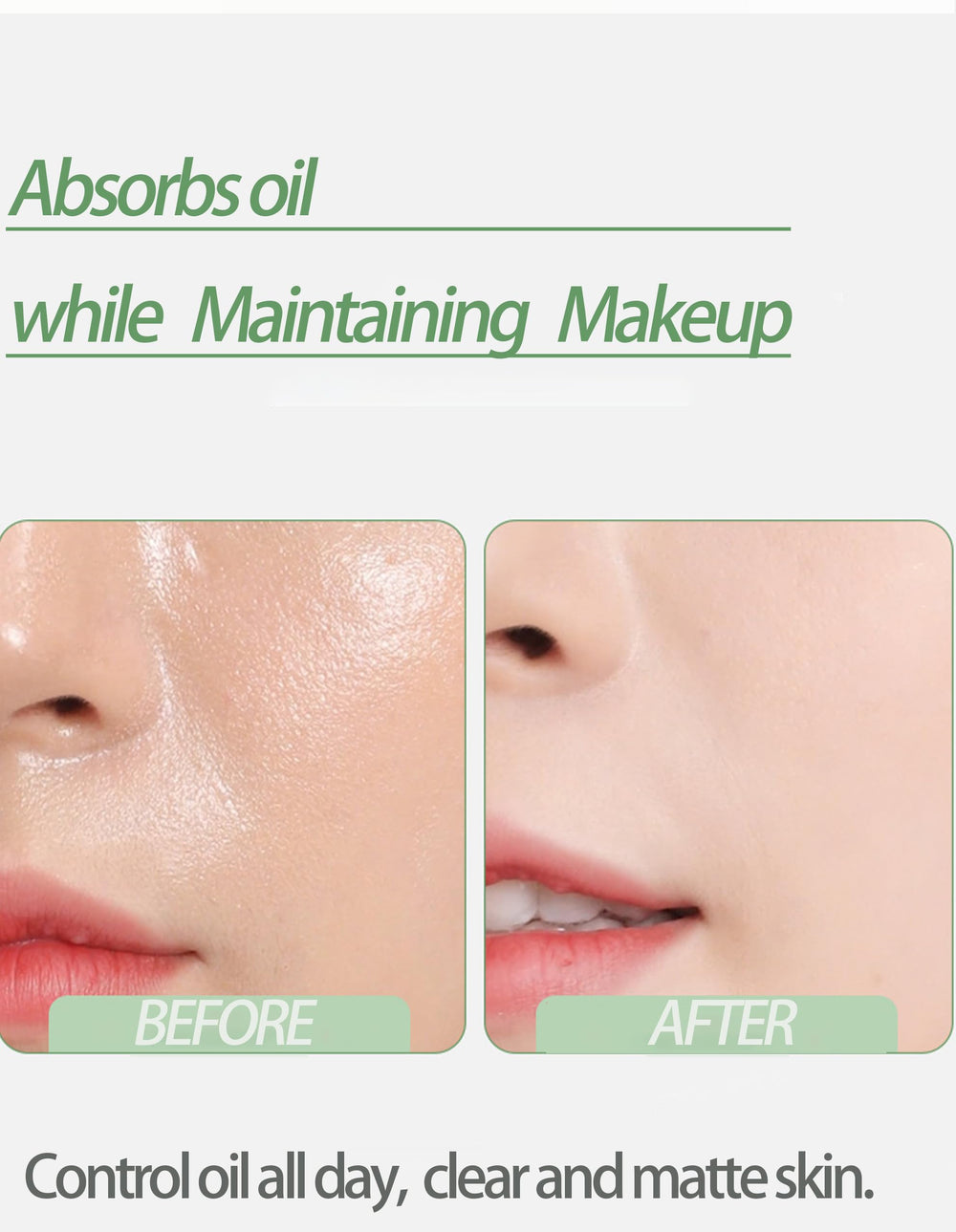Pocket-size Okerker oil blotting paper perfect for travel.