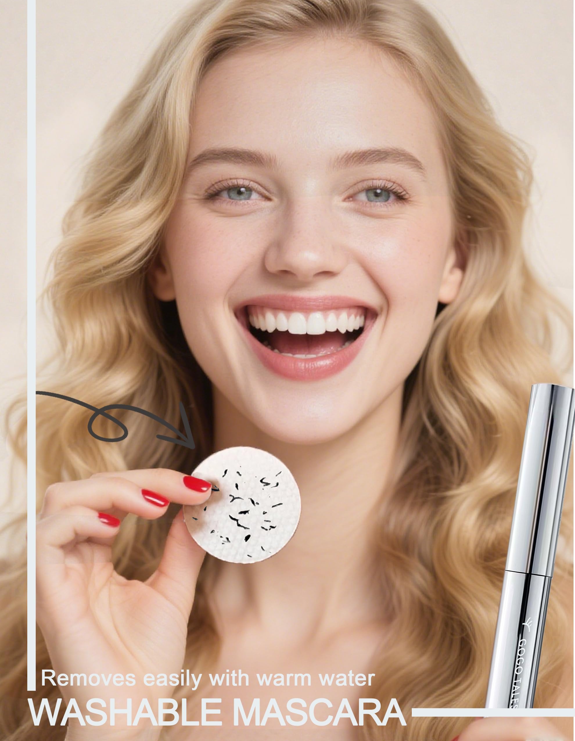 Okerker smudge-proof tint stays put with minimal clumping.