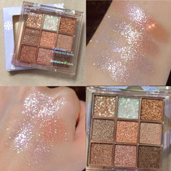 Okerker Sombra destellos plateados con reflejos para lucir de noche.