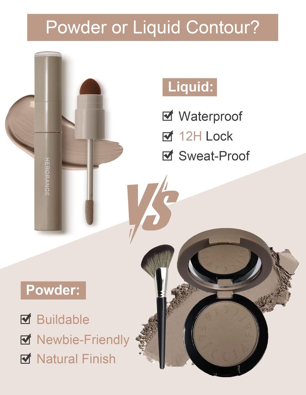Okerker Travel-Friendly Contour Palette fits in a purse.