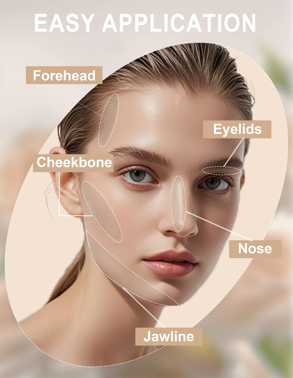 Okerker Versatile Palette for contour, eyeshadow, brows, and hairline.