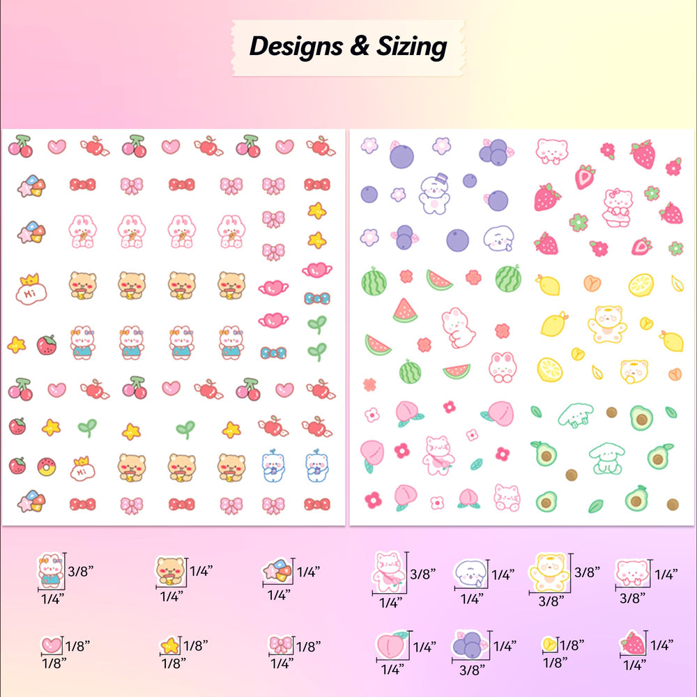 okiyomi bears nail stickers create cozy kid-friendly nail art with texture