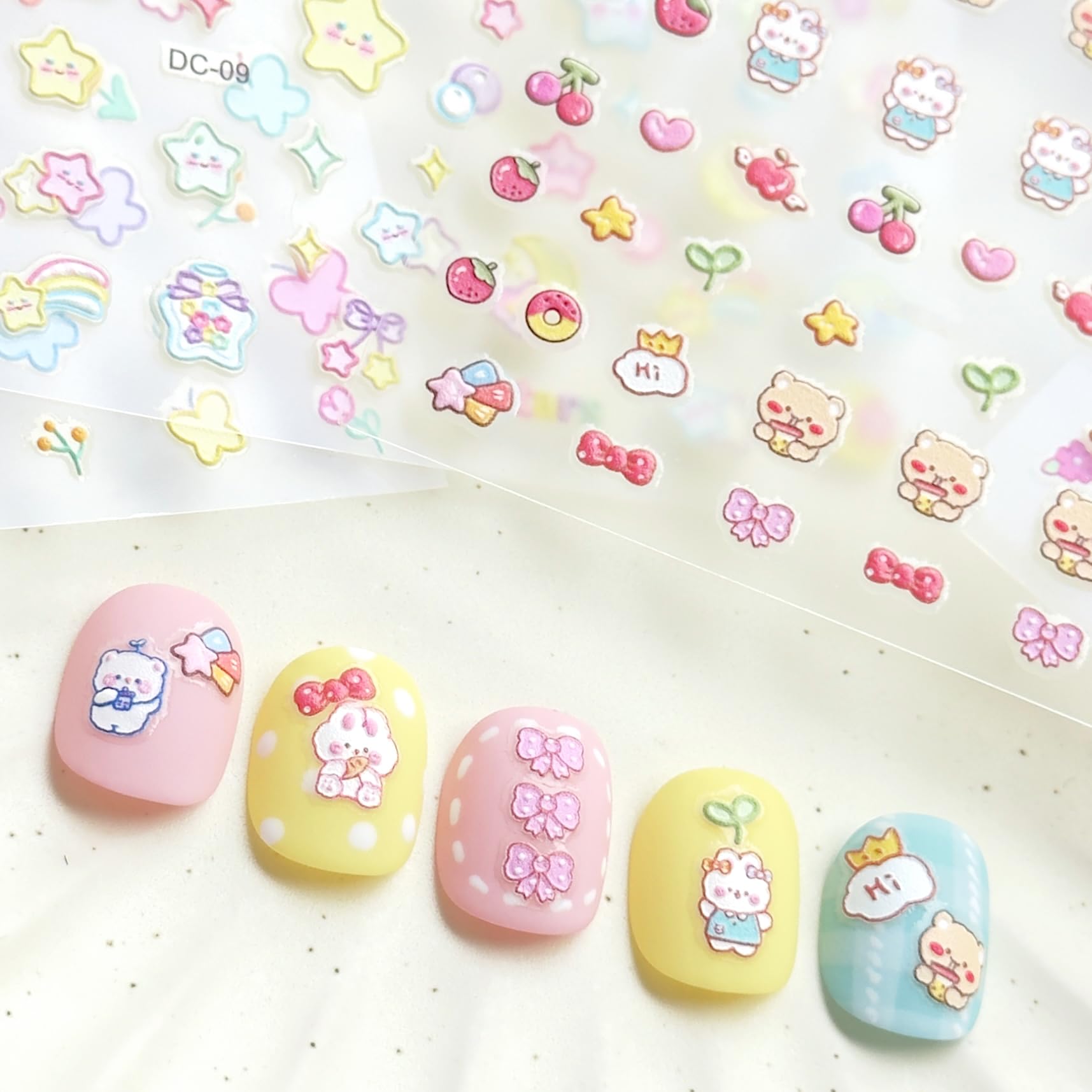 okiyomi flowers nail stickers add colorful tactile decor for all ages