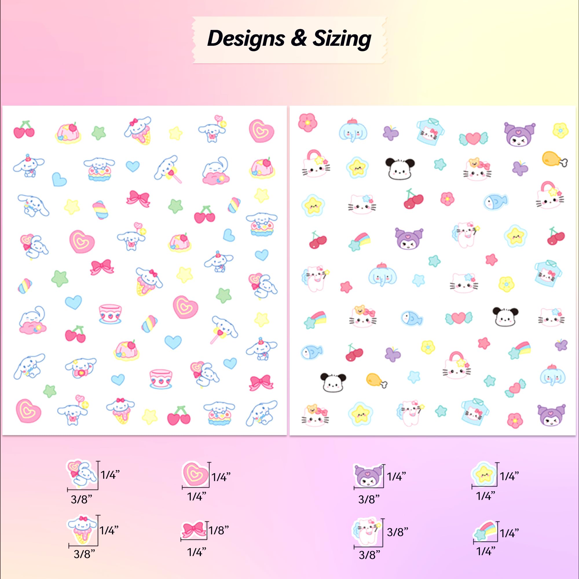 okiYomi cat-themed decals glow-in-the-dark for nights
