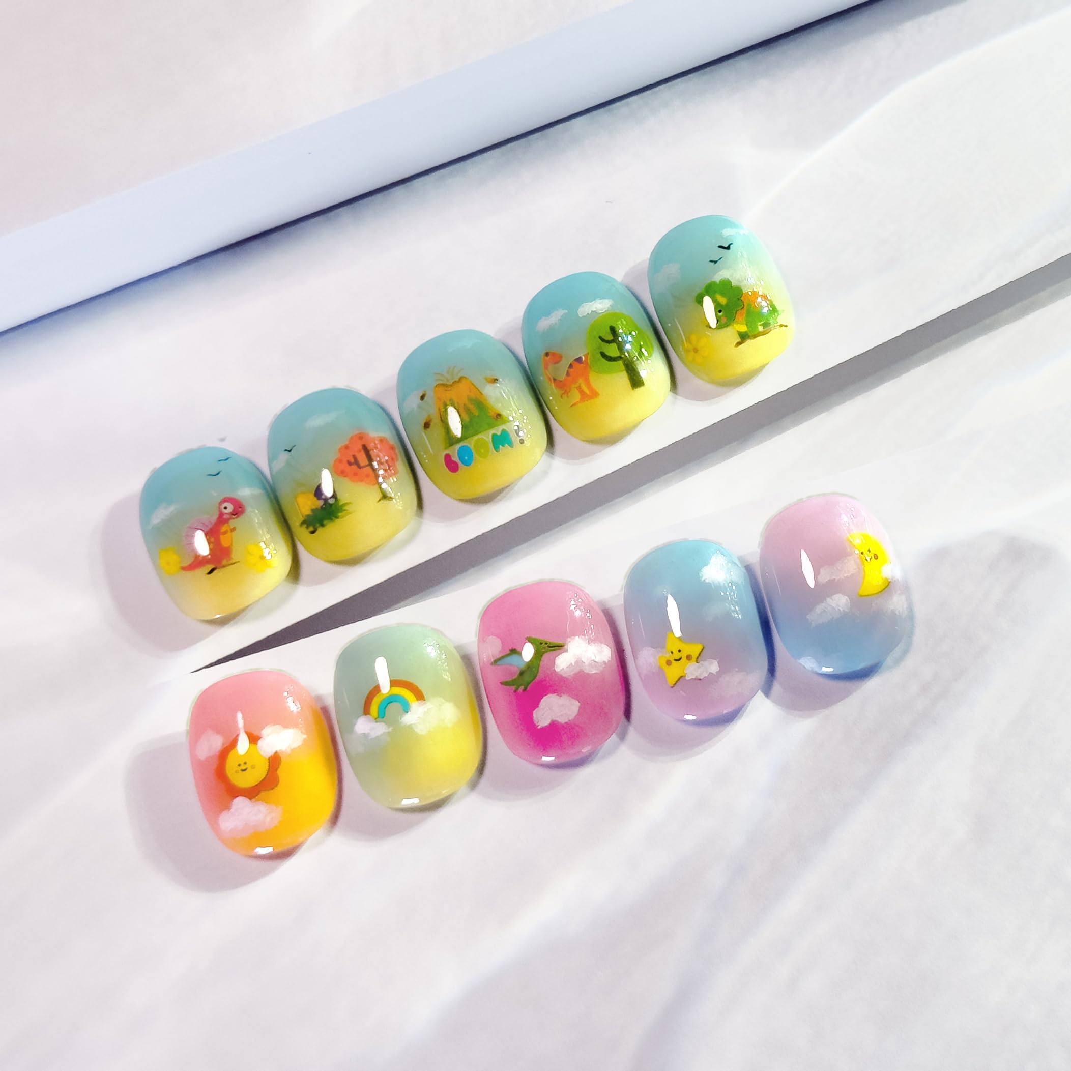 Okiyomi unicorn-design nail stickers for magical touches on imaginative manis.