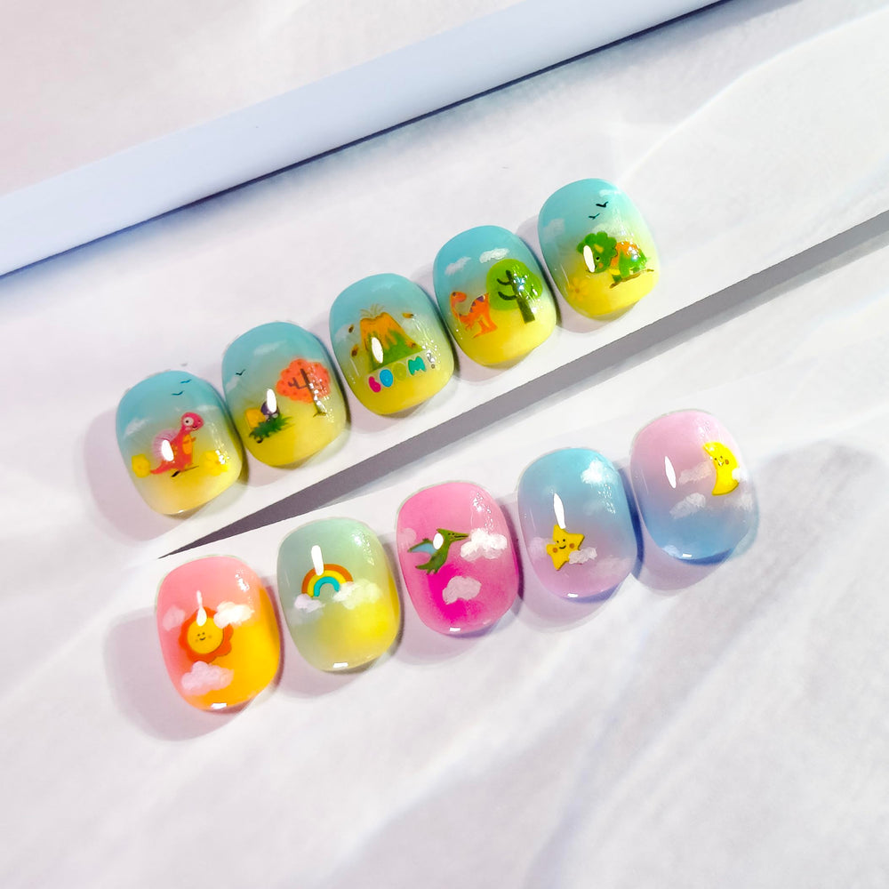 Okiyomi unicorn-design nail stickers for magical touches on imaginative manis.