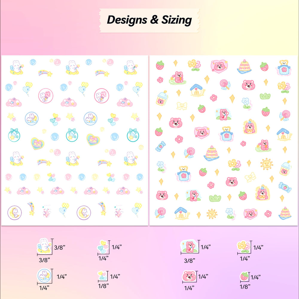 okiYomi puppy embossed decals for adorable nails with depth