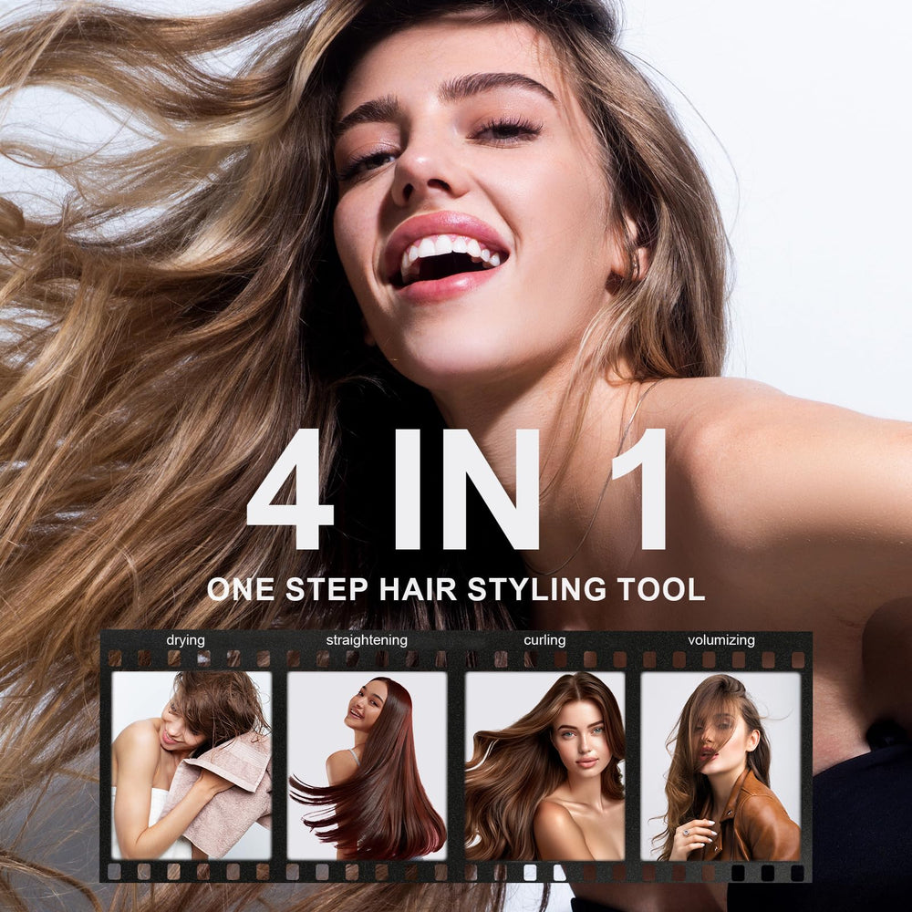 Olaermoso travel dual-voltage hair dryer brush EU UK plug for worldwide use.