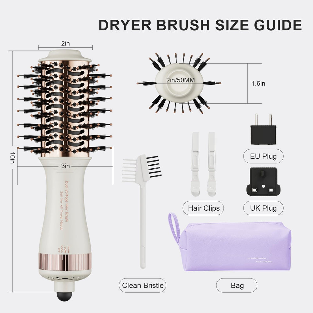 Olaermoso travel dual-voltage hair dryer brush storage bag for organization.