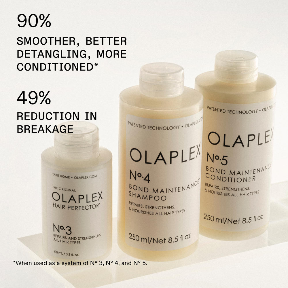Espuma densa de Olaplex Nº4 Balance durante lavado para desenredar suavemente