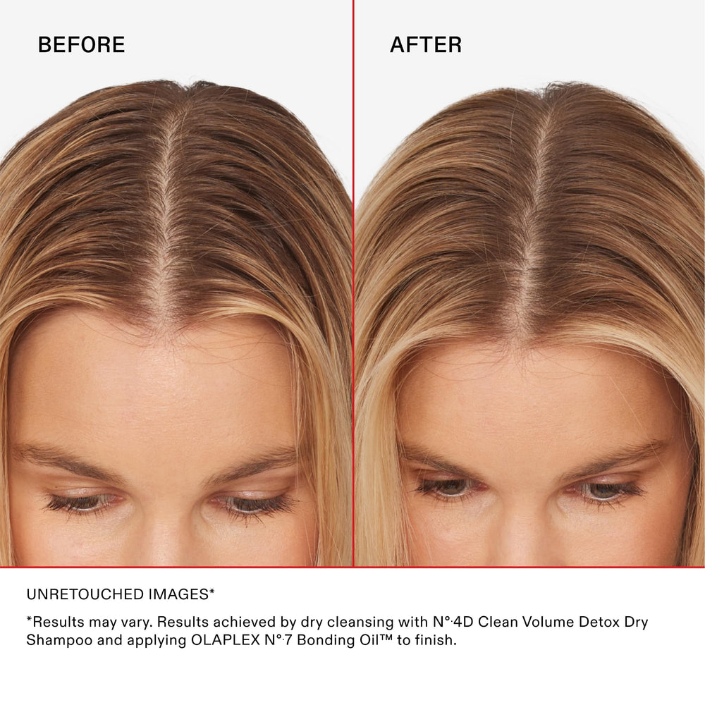 Olaplex No.4D after-use shows fresh, airy volume in the hair.
