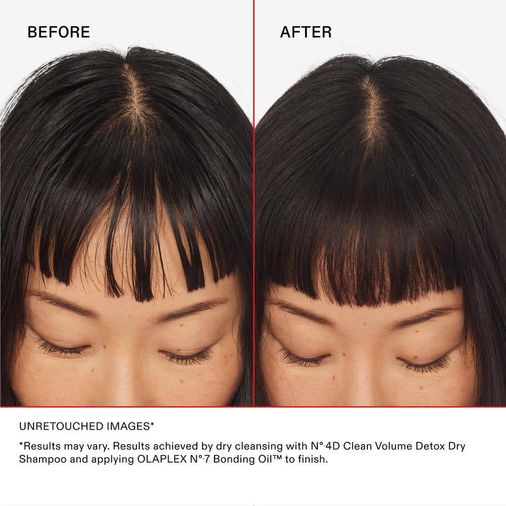 Olaplex No.4D texture close-up reveals fine rice starch absorbing oil.