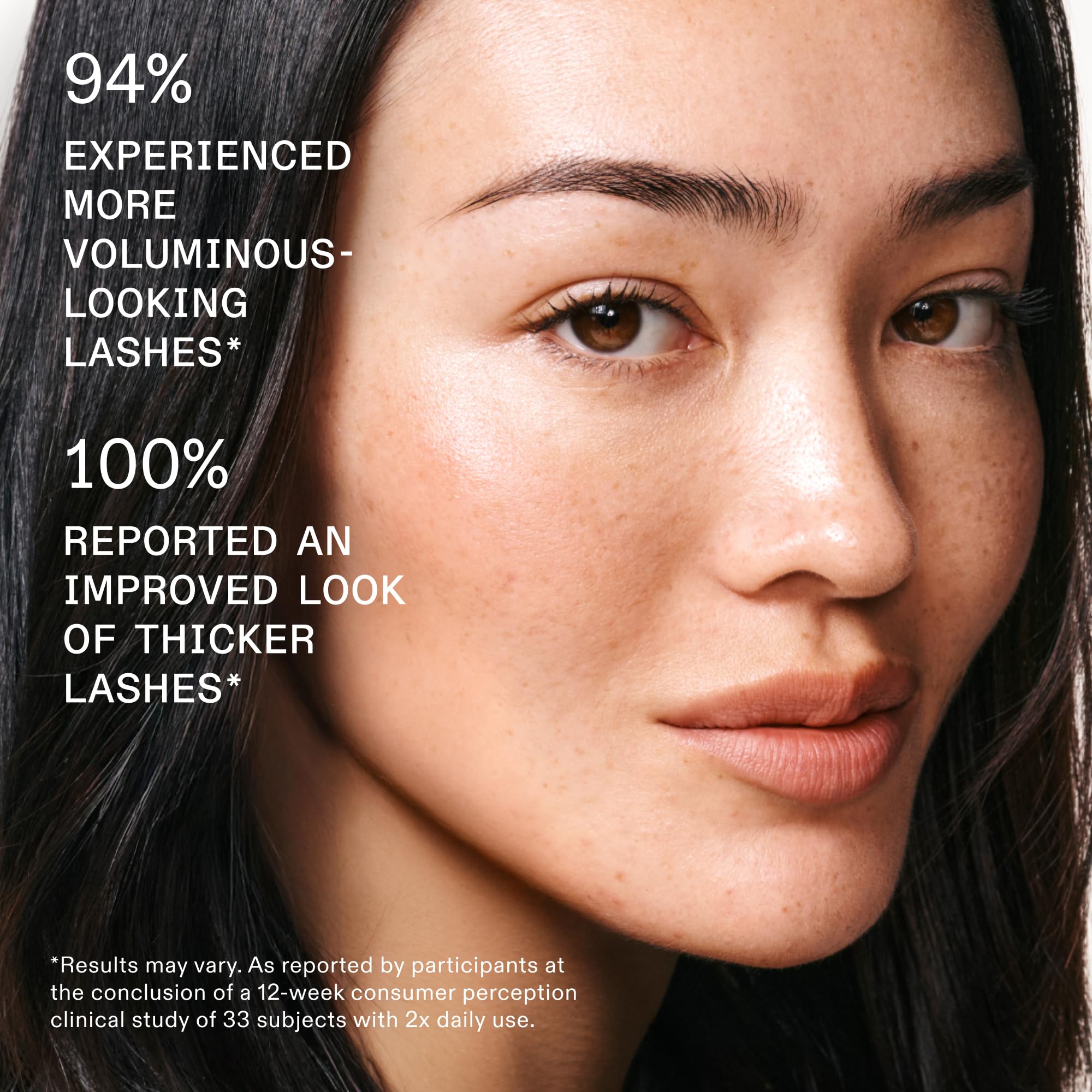 Olaplex LashBond Serum applicator brush during precise daily use.