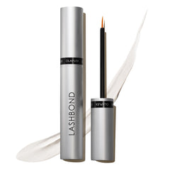Olaplex LashBond Serum bottle close-up, showcasing healthier-looking lashes.