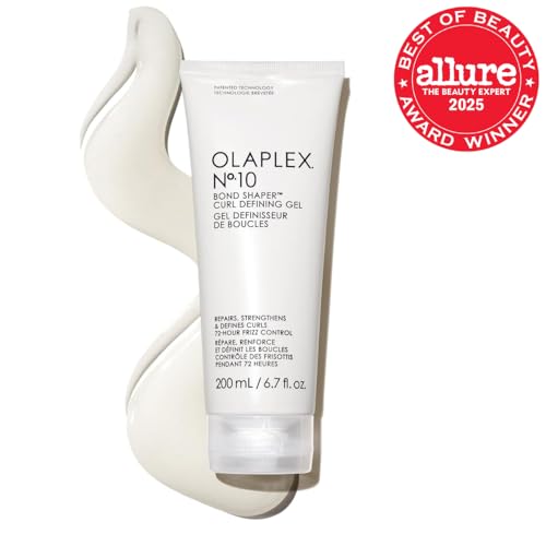 Olaplex No.10 applying gel on coils shows detangling and frizz control without crunch.