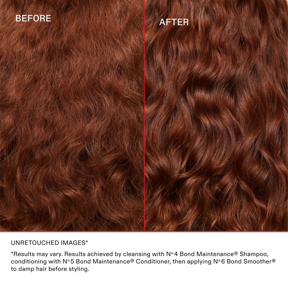 Olaplex N°6 smoothing action on damp hair.