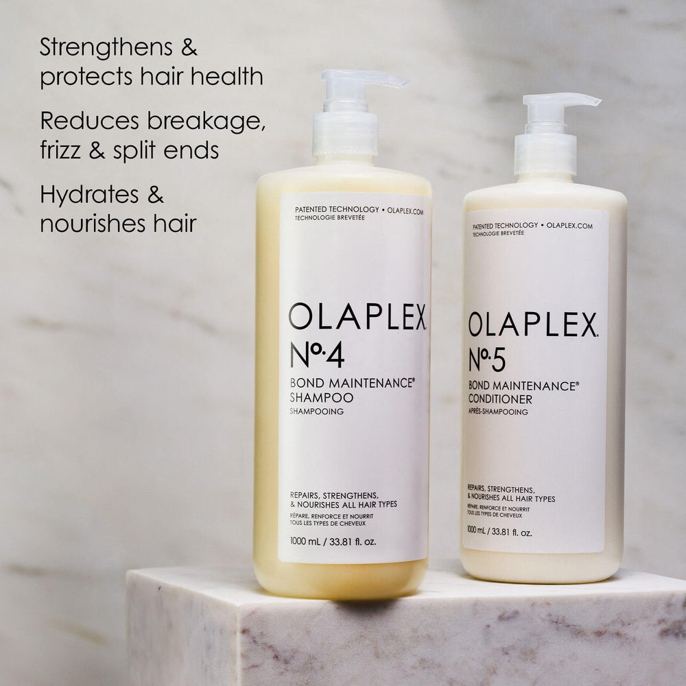 Creamy texture of Olaplex No. 5 conditioner on hair.