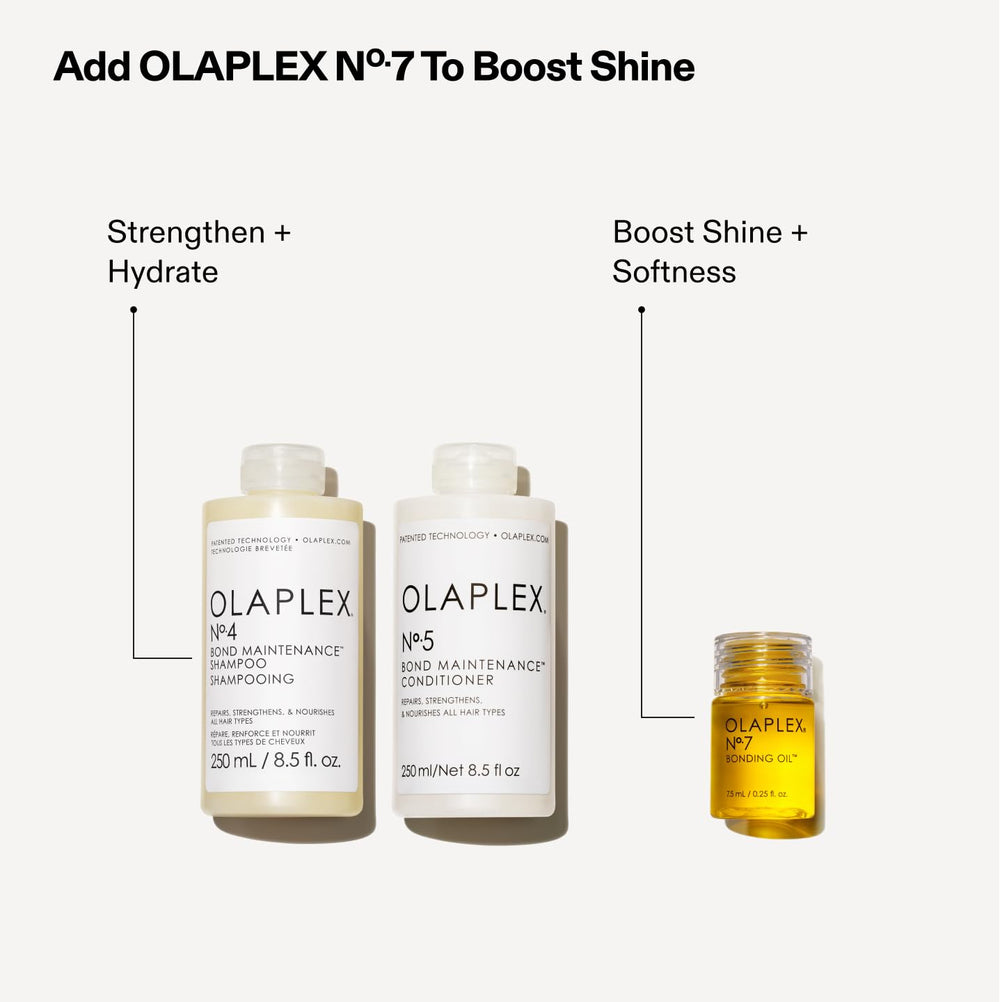 Olaplex No.7 Bonding Oil dropper boosts shine and frizz control