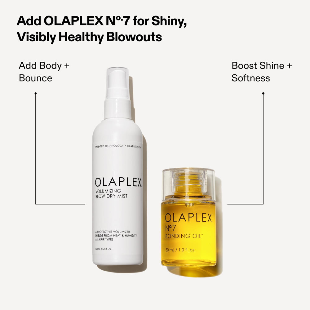 Olaplex Volumizing Blow Dry Mist closeup of the bottle and nozzle