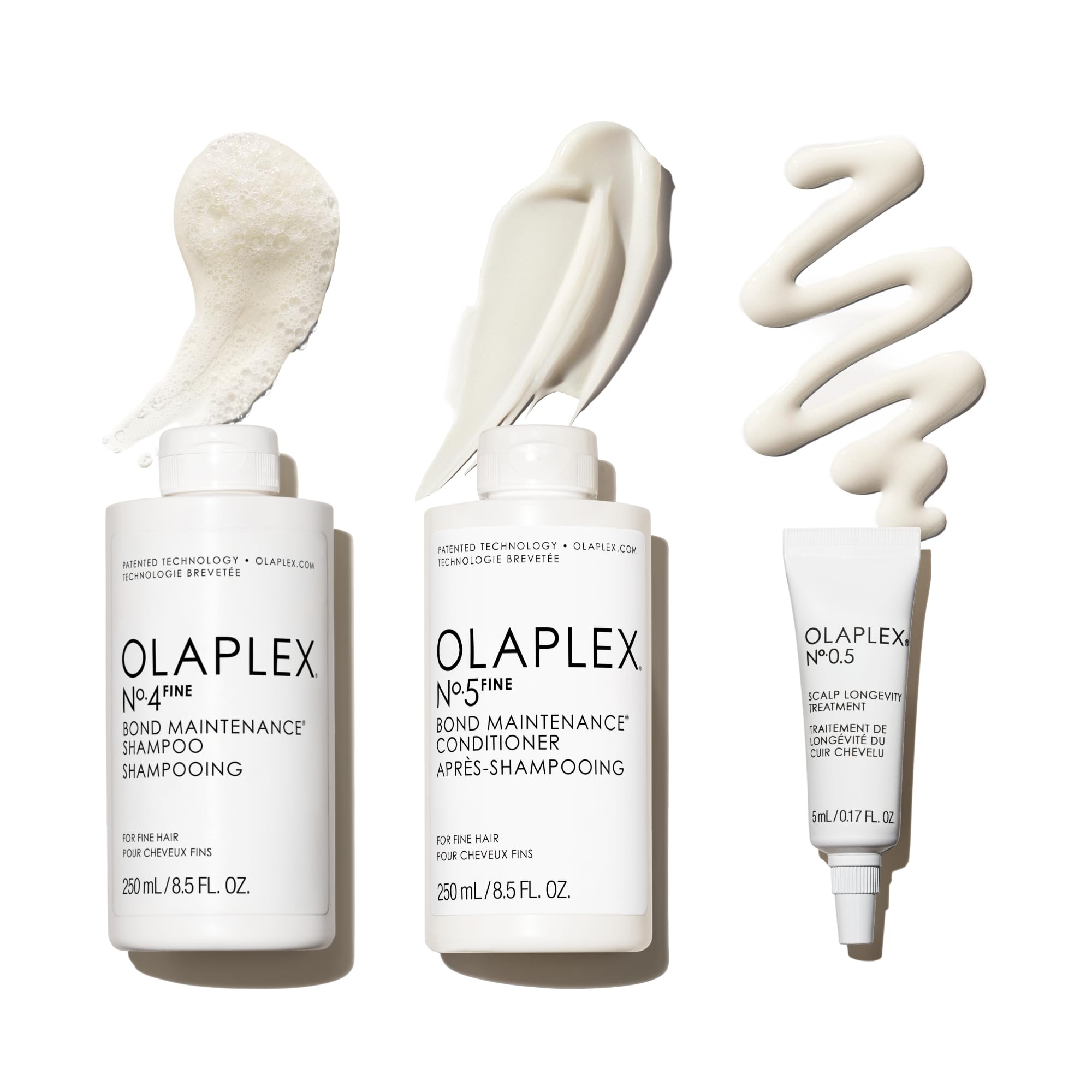 Olaplex Wash & Shine kit shampoo bottle for weightless cleansing and added volume.