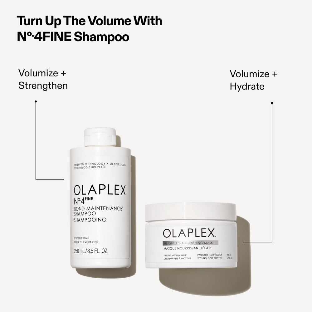 Olaplex Weightless Nourishing Mask applied on hair strands sealing cuticles for hydration.