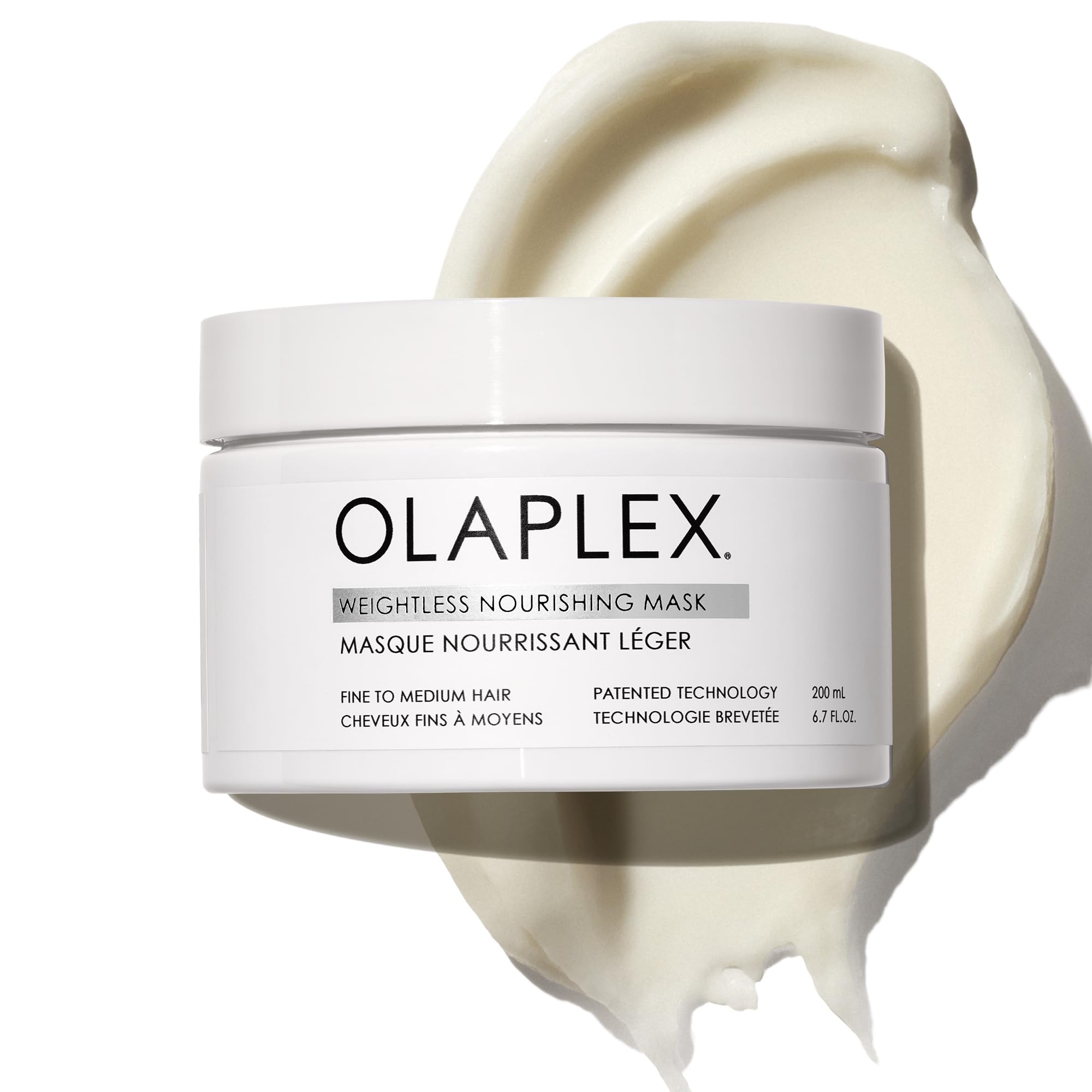 Olaplex Weightless Nourishing Mask bottle front shows premium packaging and lightweight hydration.