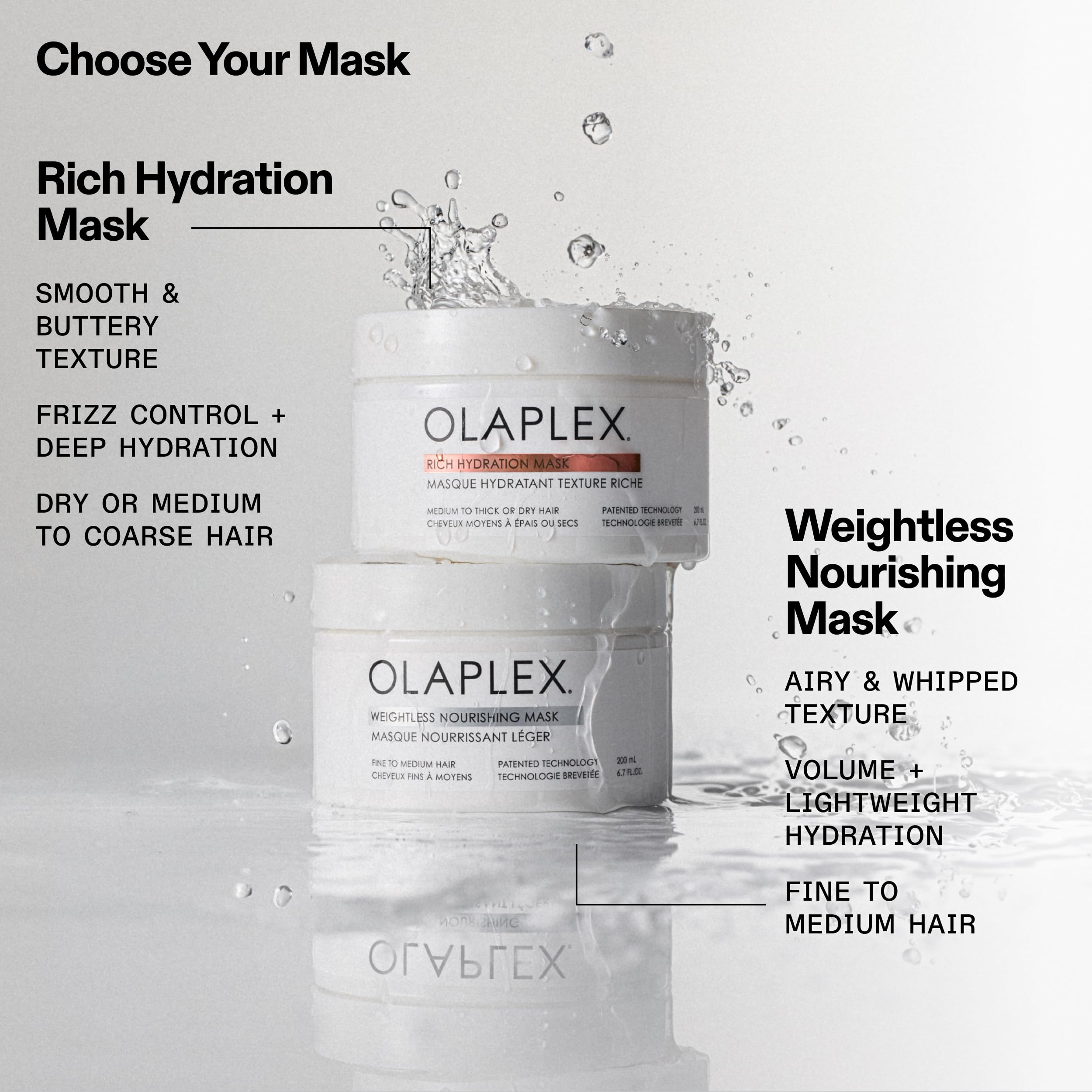 Olaplex Weightless Nourishing Mask in daylight scene for daily fine to medium hair care.