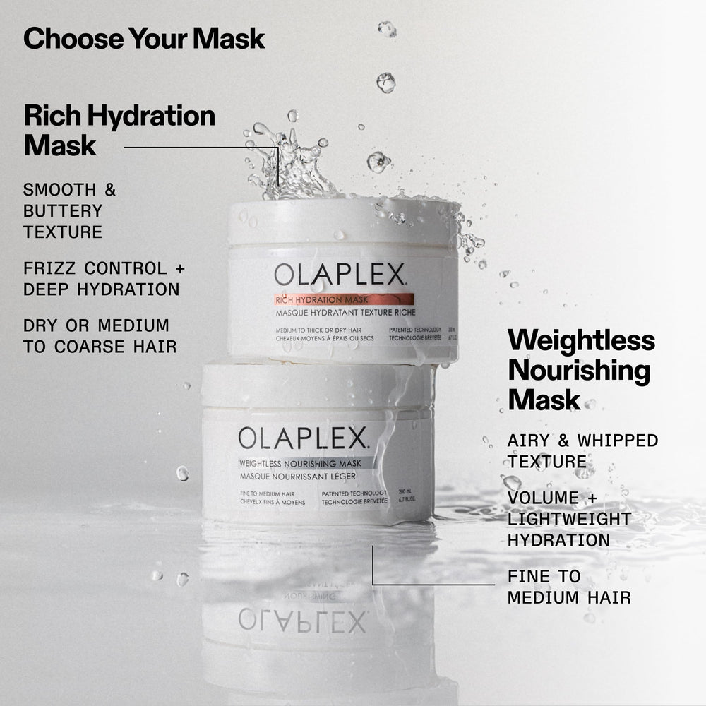 Olaplex Weightless Nourishing Mask in daylight scene for daily fine to medium hair care.
