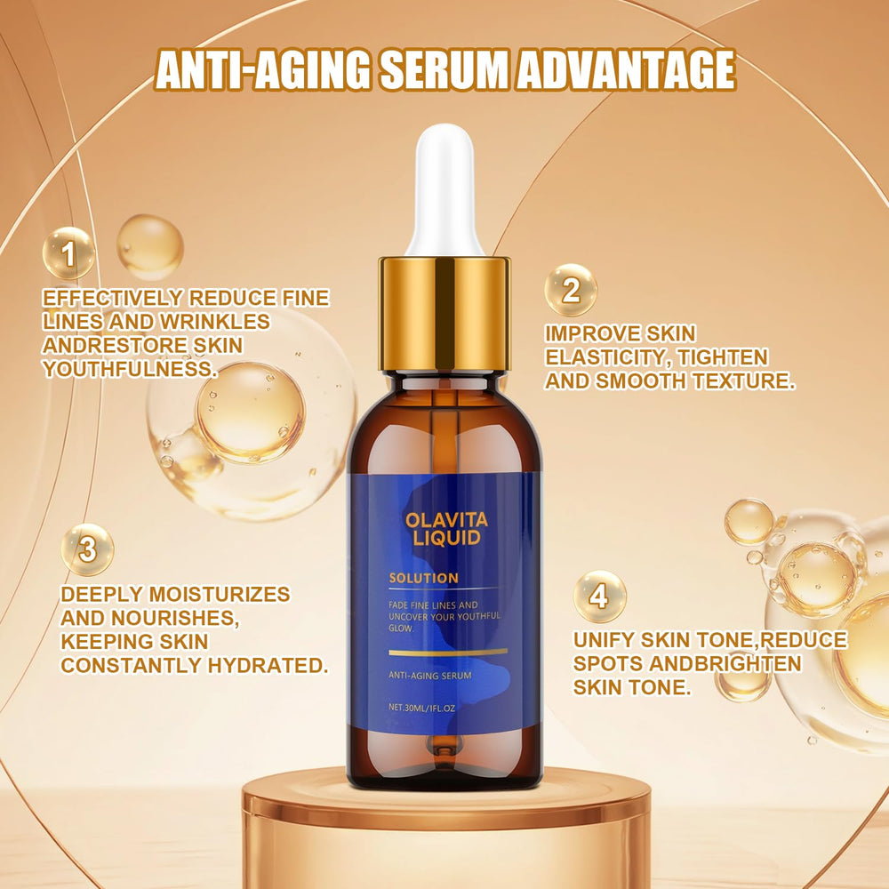 Etiqueta de Olavita Liquid Vitamina C y E para cuidado antioxidante.