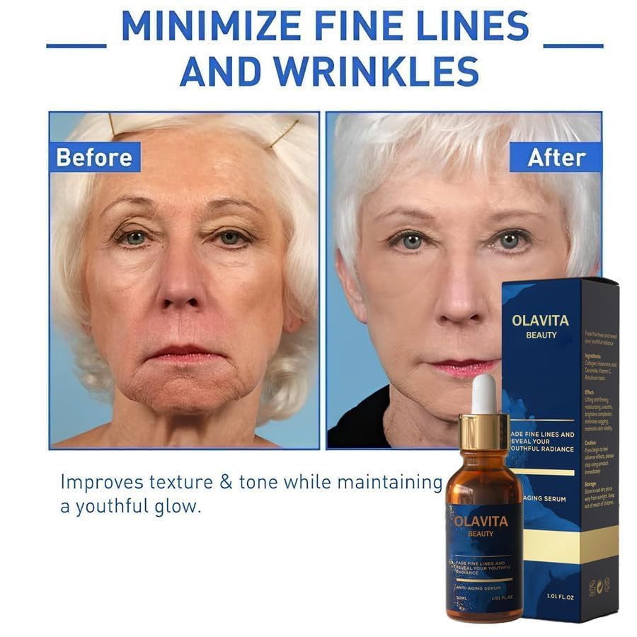 Aplicación facial con OLAVITA Serum para el cuidado diario.