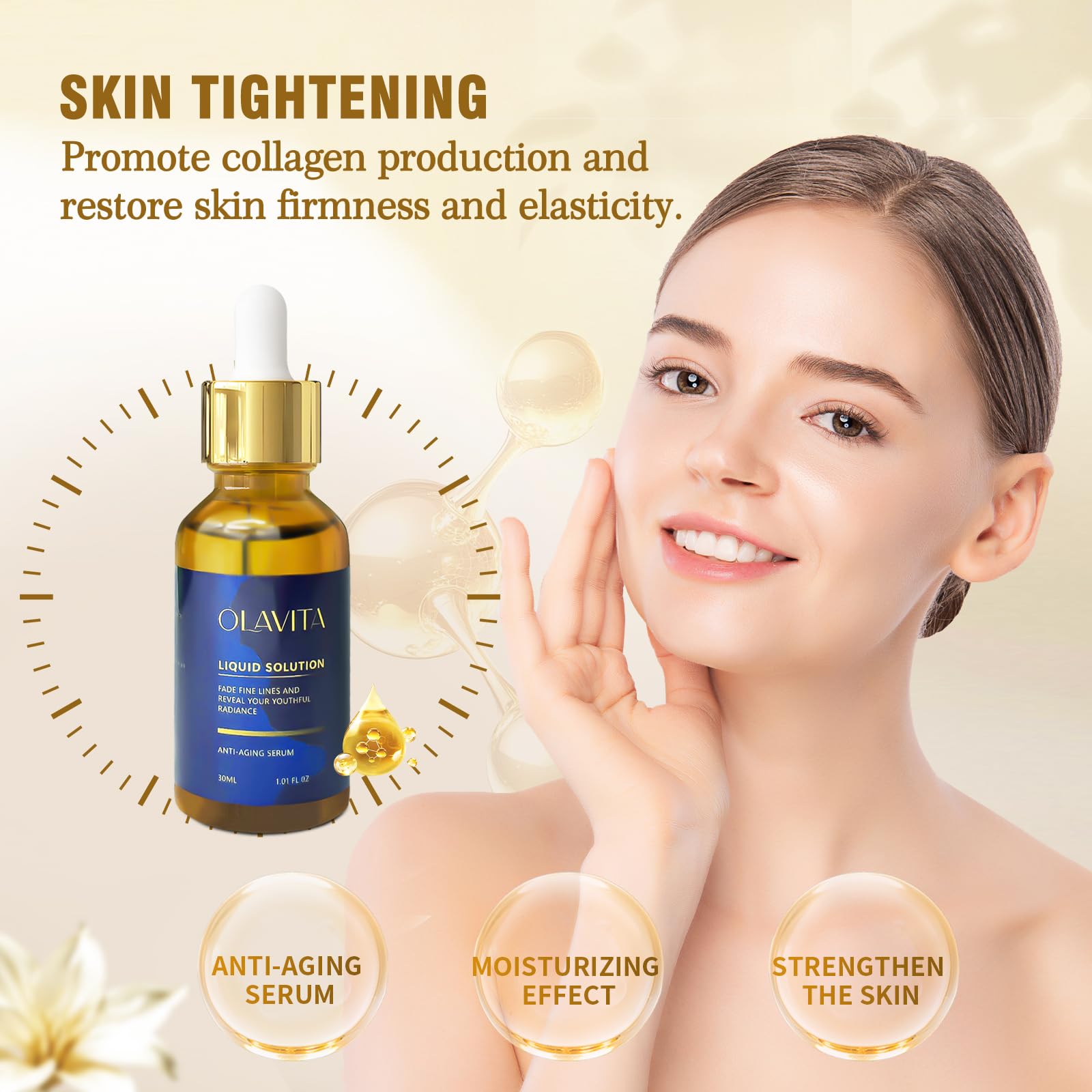 OLAVITA Serum Facial brillo y radiancia natural en la piel.