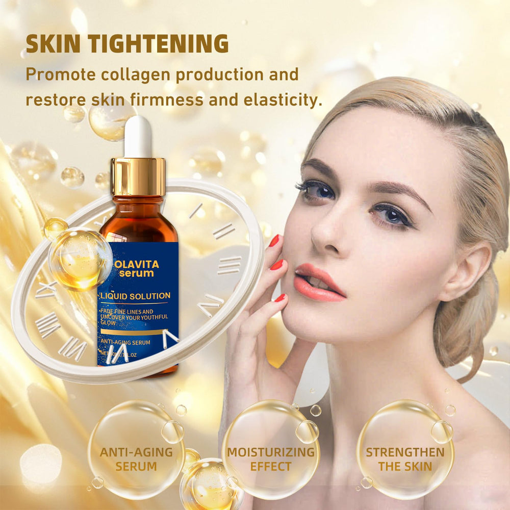 Olavita Serum, envase doble, práctico para rutinas diarias de belleza.