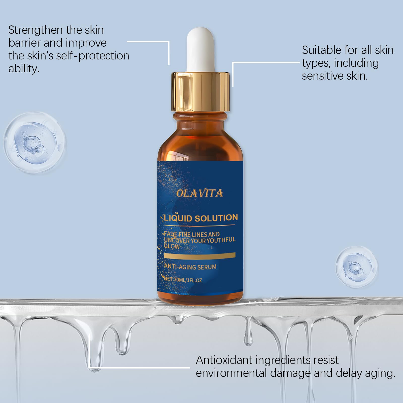 OLAVITA serum poros refinados, ayuda a una piel más clara