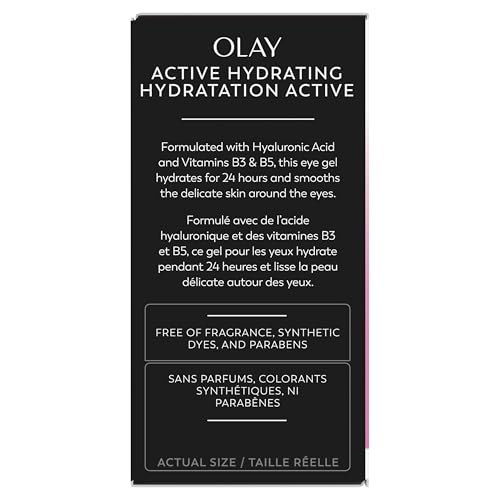 Olay Active Hydrating Eye Gel tamaño 0,5 oz para neceser.